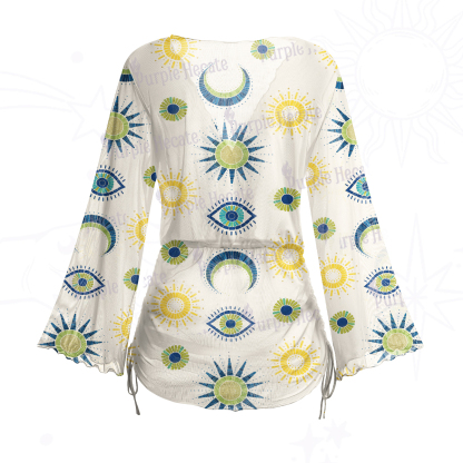 Purplehecate Sun Eye Mesh Cover Up Dress