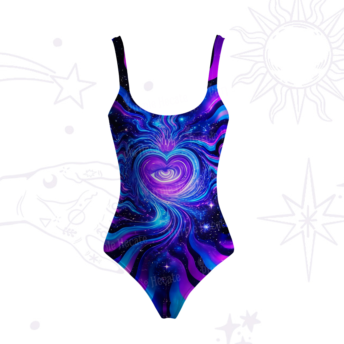 Purplehecate Sun Moon Dreams Tank One Piece Swimsuit
