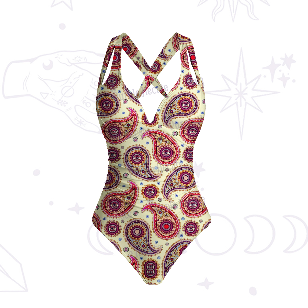 Purplehecate Mystic Paisley Dream One-Piece Swimsuit