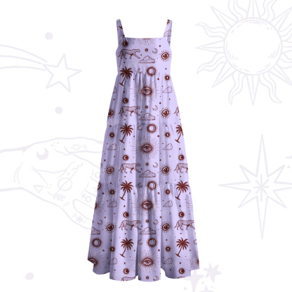 Purplehecate Eye of the Universe Wide Straps Maxi Dress