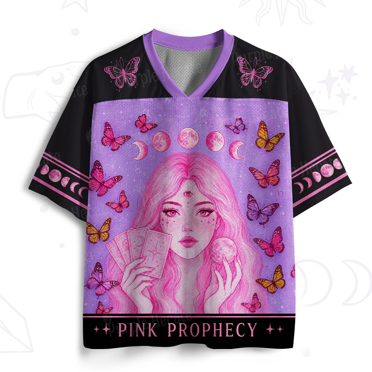 Purplehecate Pink Prophecy Tarot Butterfly Mesh Jersey
