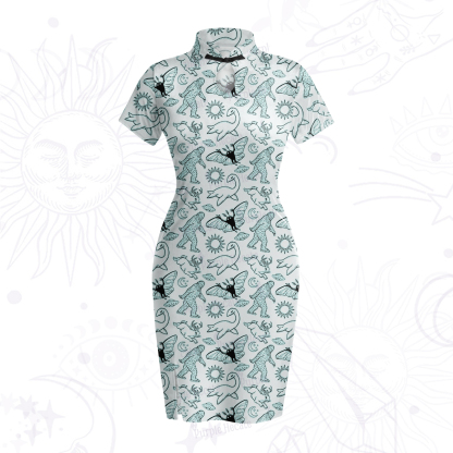 Purplehecate Cryptid Velvet Bodycon Dress