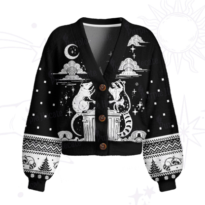 Purplehecate The Team Trash Raccoon Tarot Cardigan Sweaters