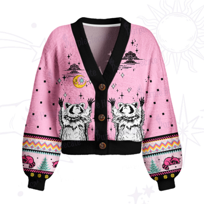 Purplehecate In My Feral Era Raccoon Cardigan Sweaters