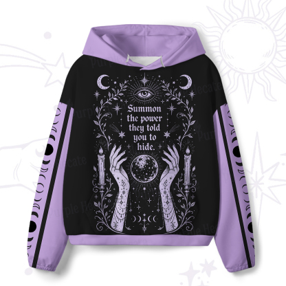 Purplehecate Summon The Power All-Over Print Hoodie