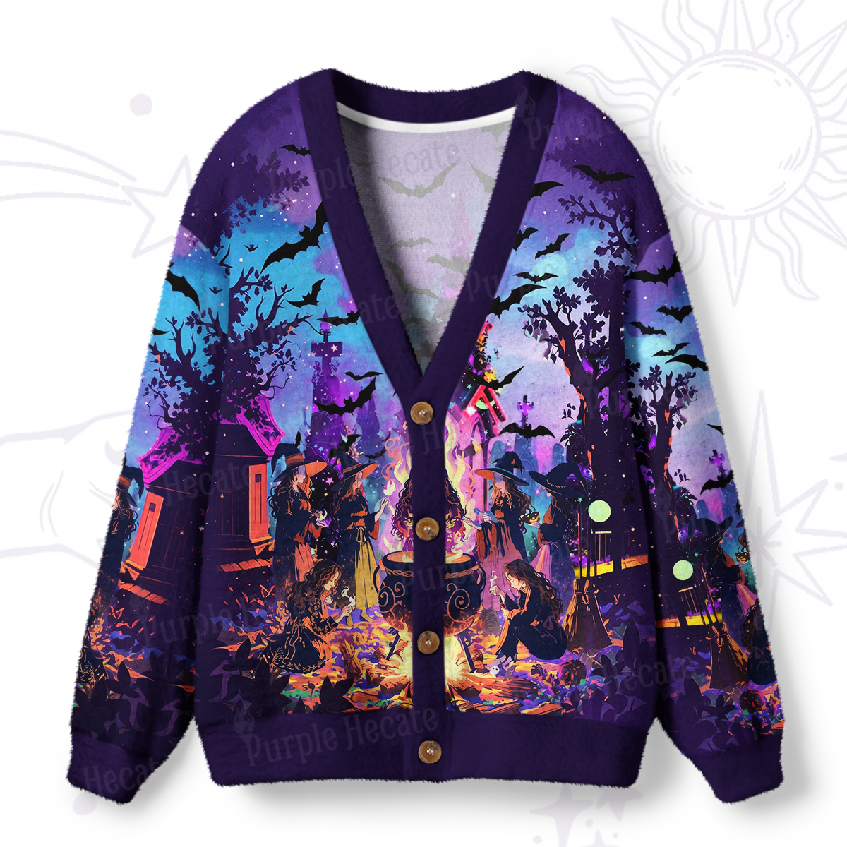 Purplehecate Twilight Coven Strappy Ugly Cardigan Sweaters