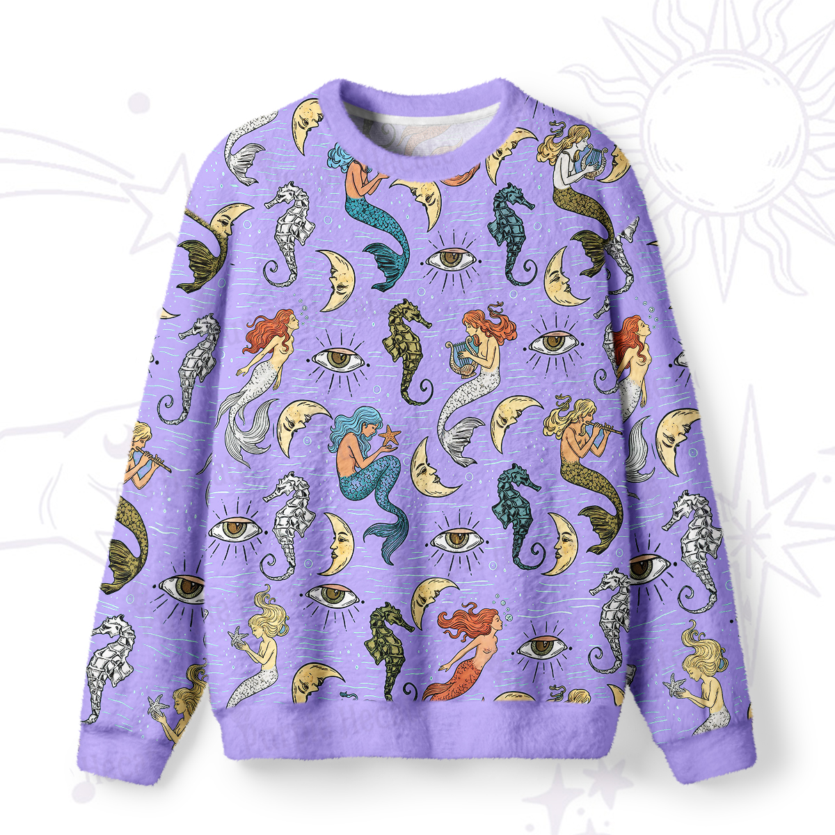 Purplehecate Mermaid Magic Fuzzy Ugly Sweatshirt