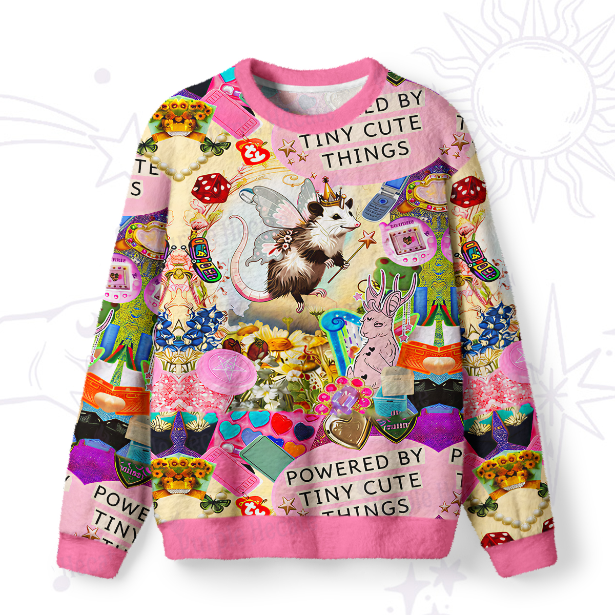 Purplehecate The Opossum Queen's Hoard Fuzzy Ugly Sweatshirt