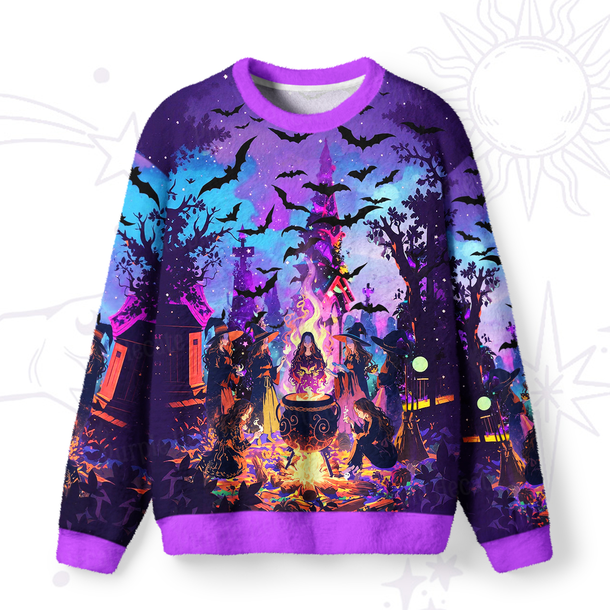 Purplehecate Twilight Coven Strappy Fuzzy Ugly Sweatshirt