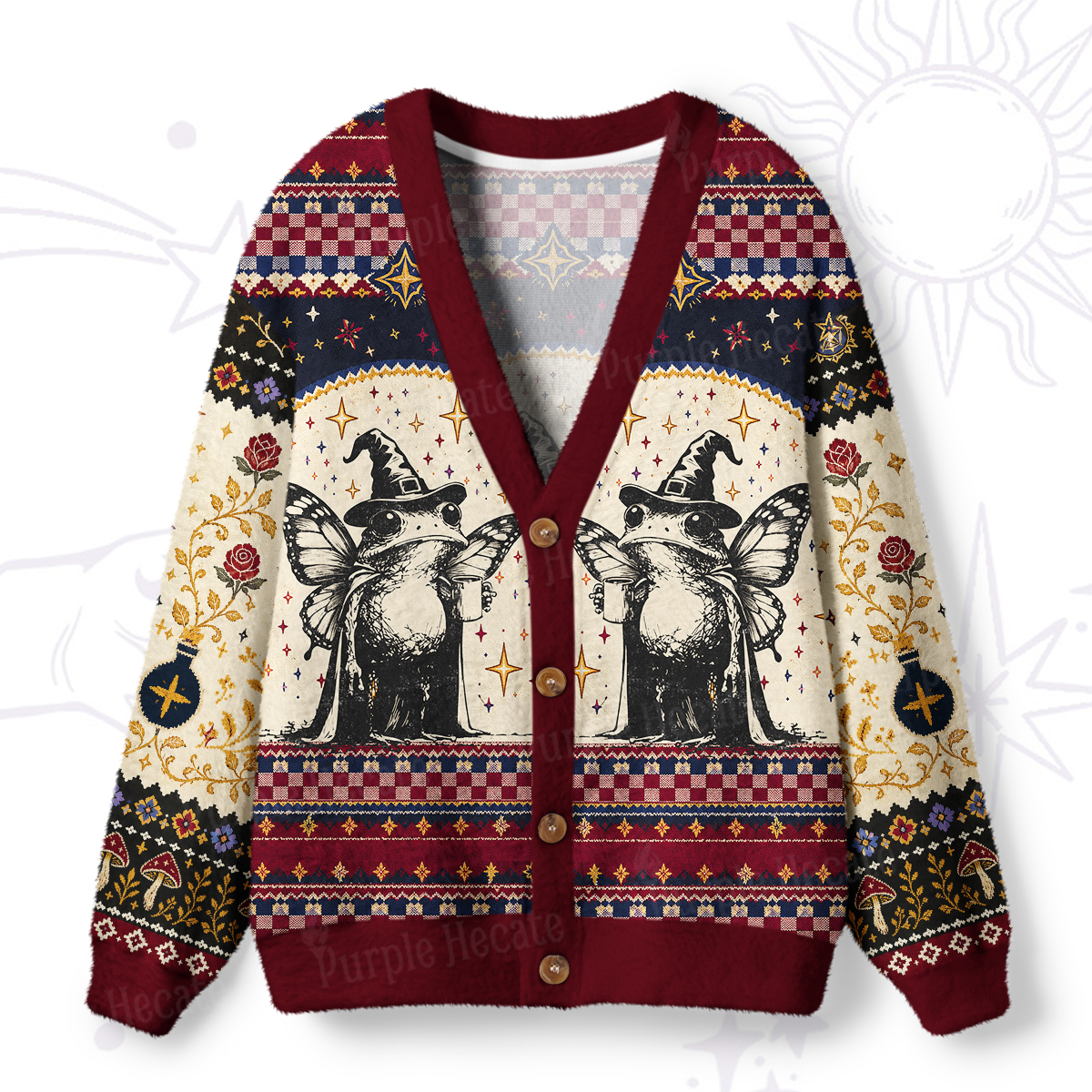 Purplehecate I Have to Say Weird Stuff Or I'll Die Ugly Cardigan Sweaters