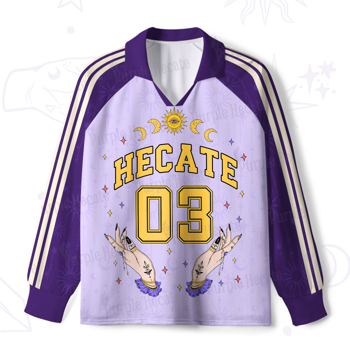 Purplehecate Hecate Moonlight Sorcery Long Sleeve Jersey Shirt