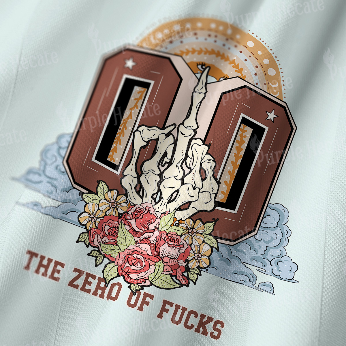 Purplehecate The Zero of Fucks No Apologies Long Sleeve Jersey Shirt