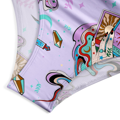 Purplehecate Astrological Secrets One-Piece Swimsuit