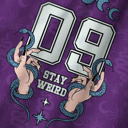 Purplehecate Stay Weird Long Sleeve Jersey Shirt