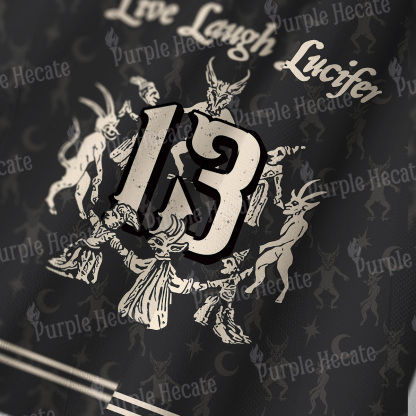 Purplehecate Live Laugh Lucifer With Wicked Delight Long Sleeve Jersey Shirt