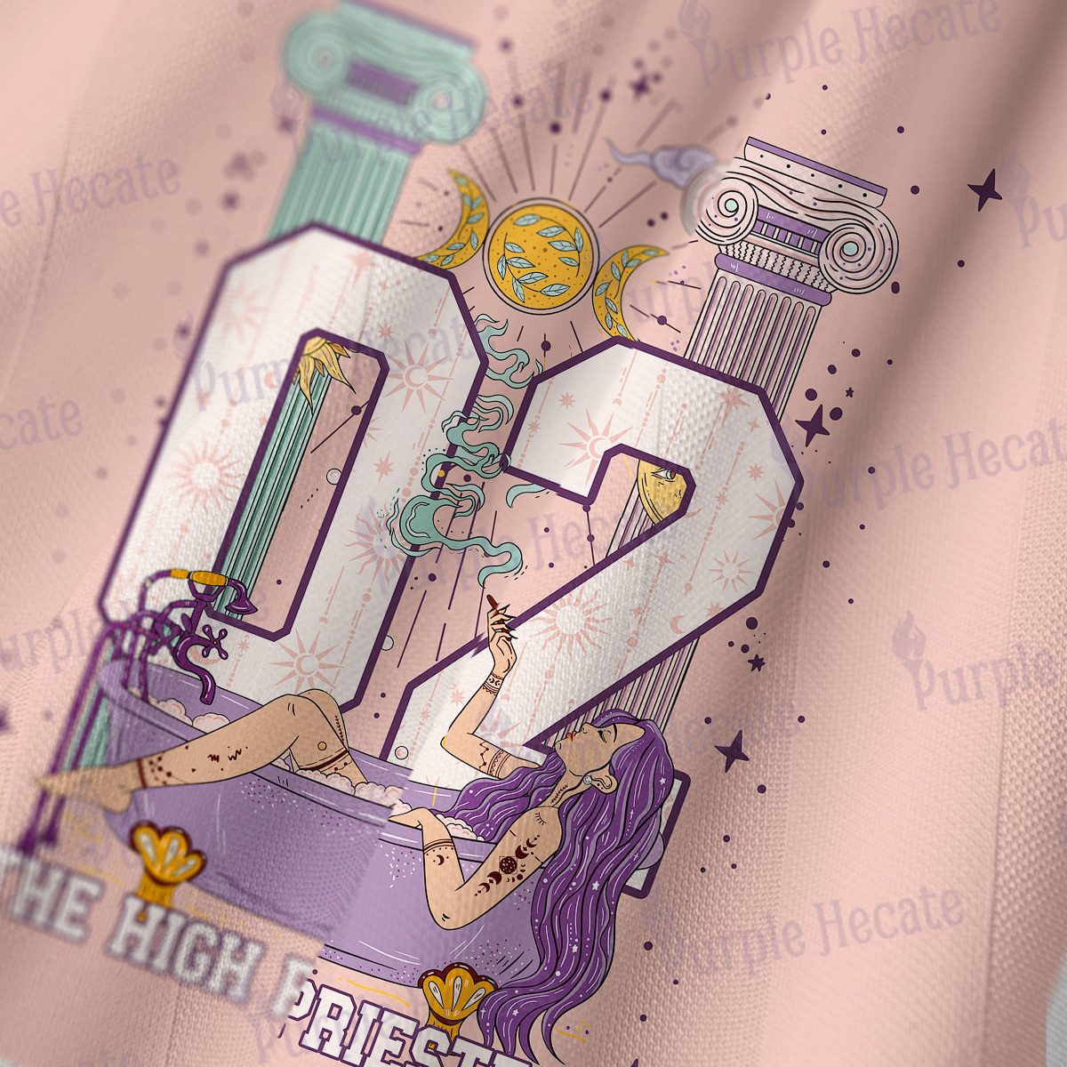 Purplehecate The High Priestess Long Sleeve Jersey Shirt