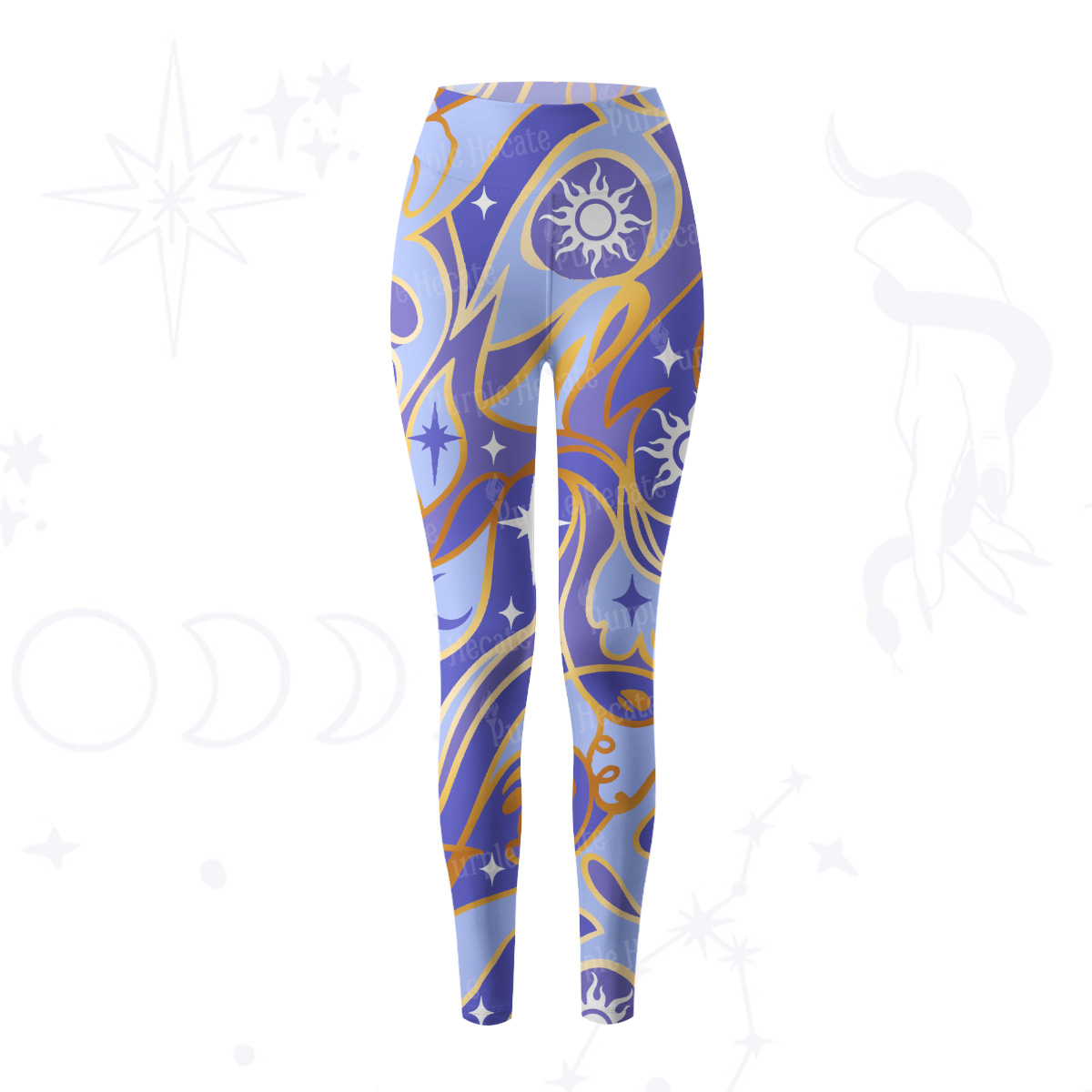 Purplehecate Divination Night Print Yoga Pants