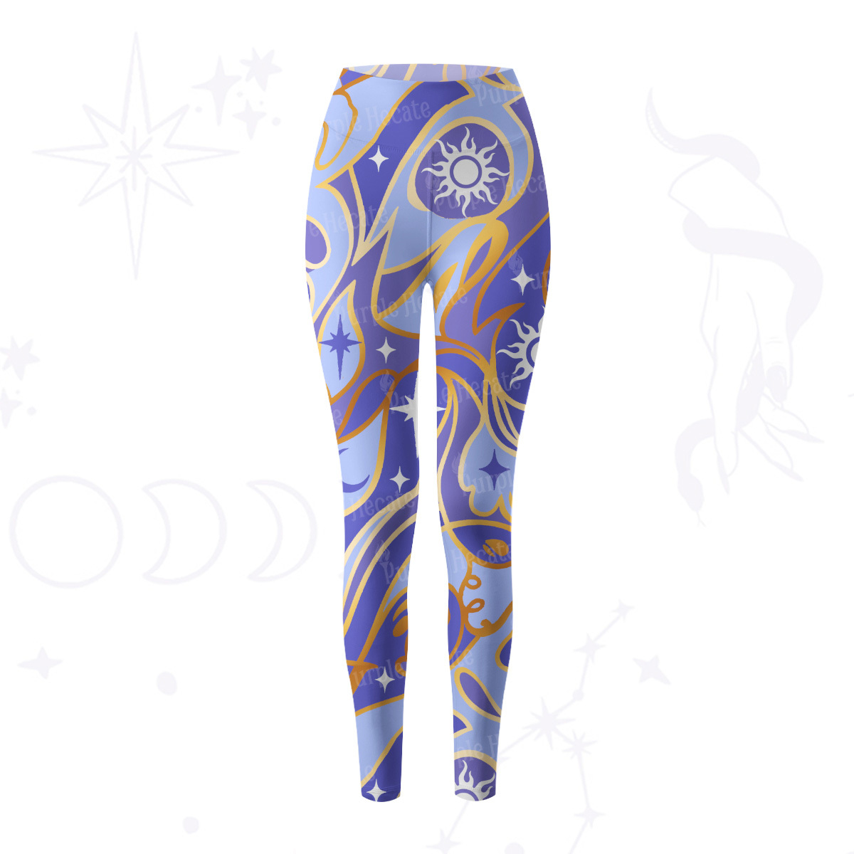 Purplehecate Divination Night Print Yoga Pants