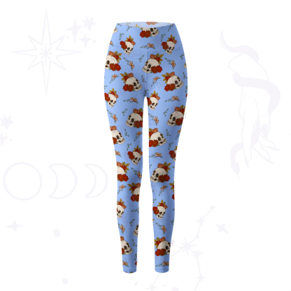 Purplehecate Flowers and Bones Yoga Pants