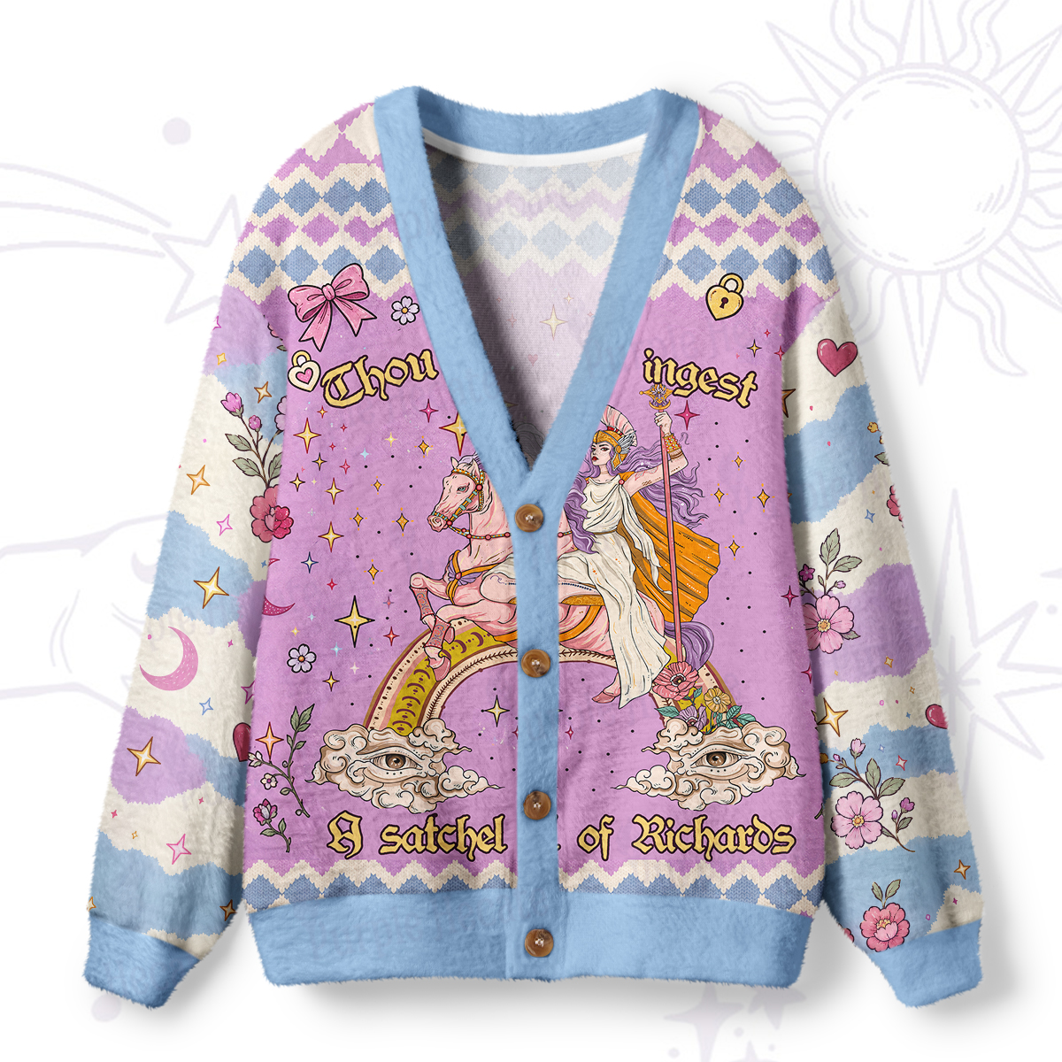 Purplehecate Thou may ingest a satchel of Richards Ugly Cardigan Sweaters