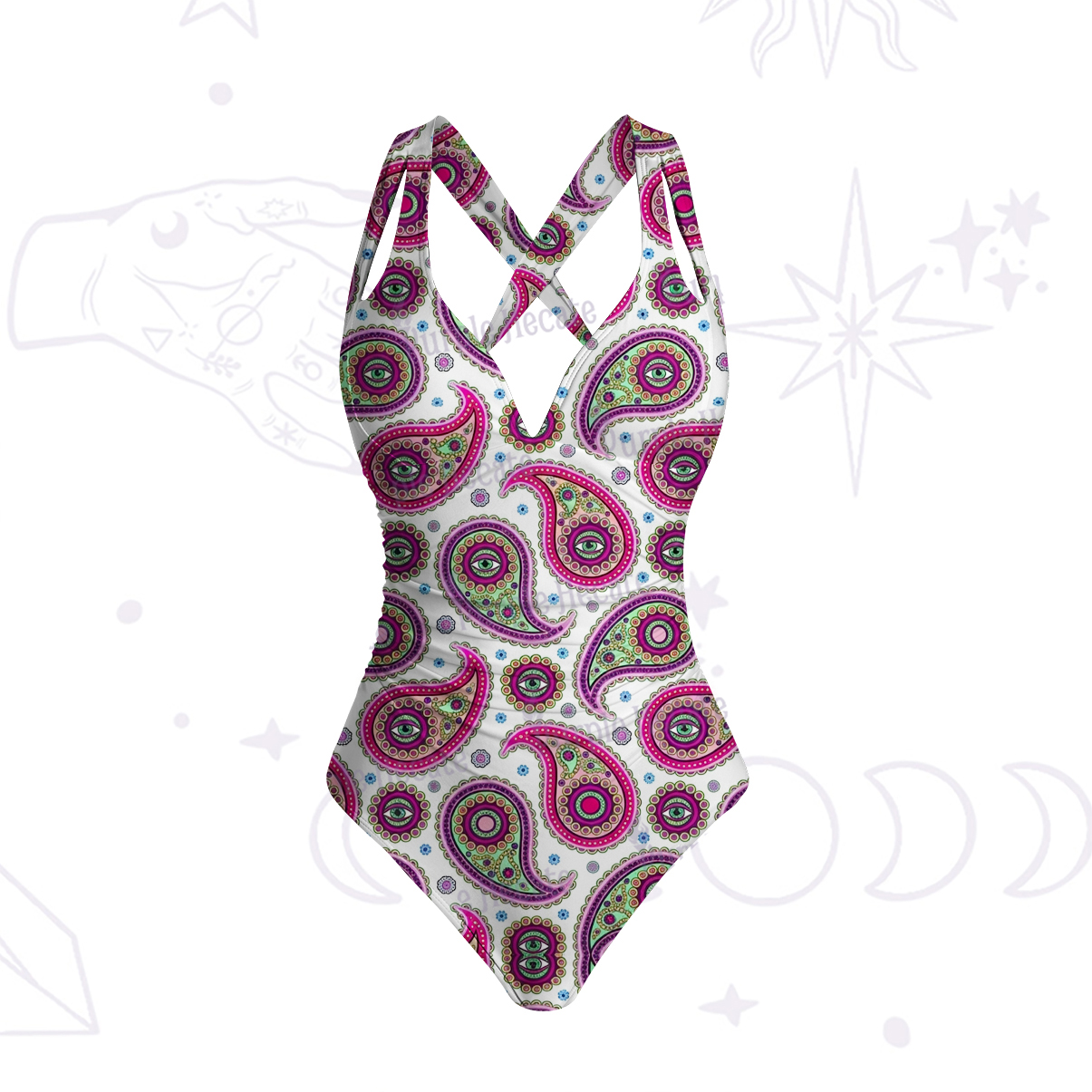 Purplehecate Mystic Paisley Dream One-Piece Swimsuit