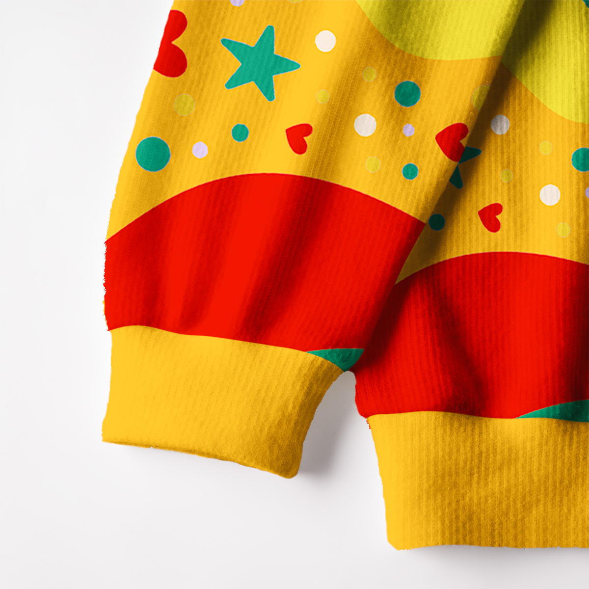 Purplehecate Dreamy Rainbow Waves Fuzzy Ugly Christmas Sweatshirt