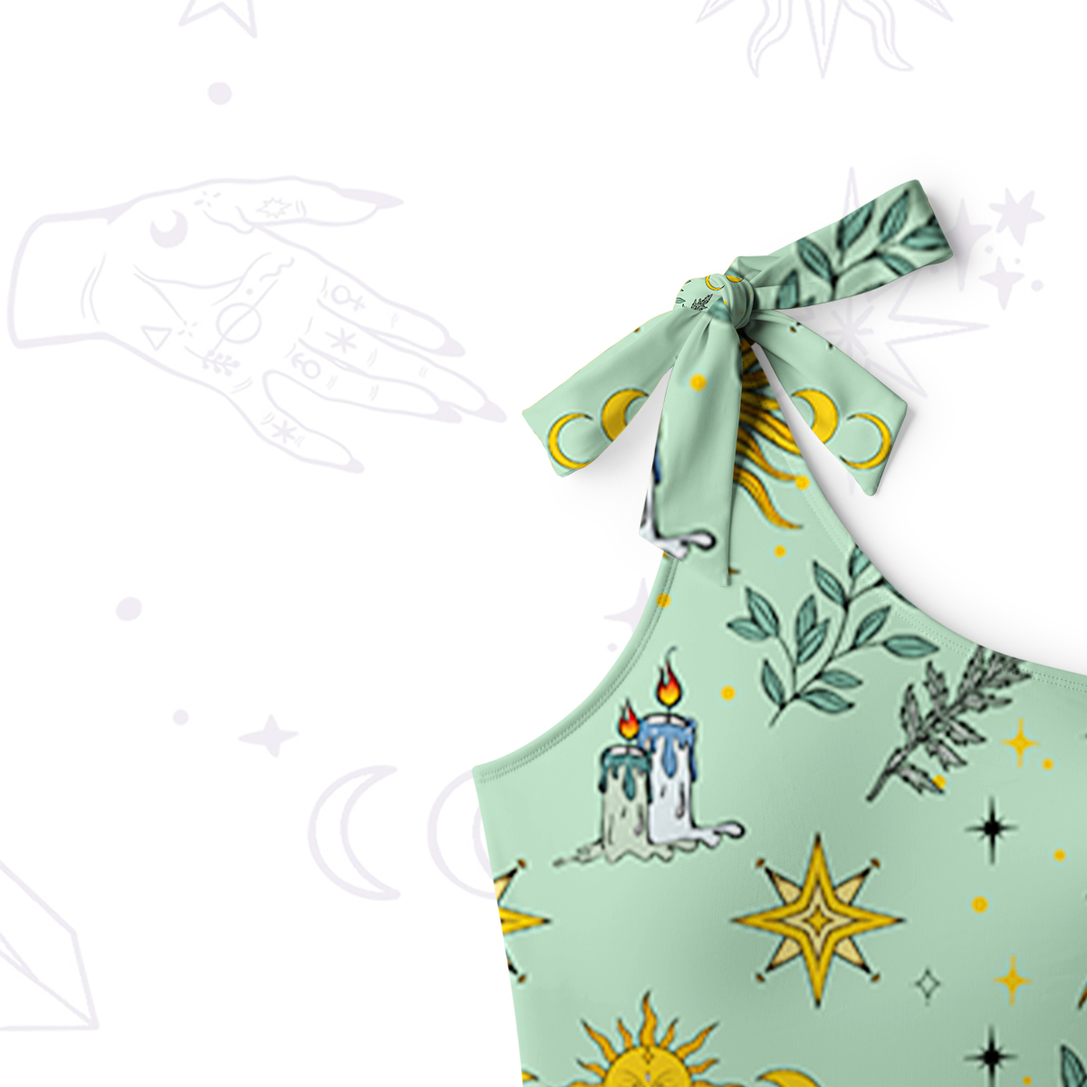 Purplehecate Magic Sun One-Shoulder One-Piece Swimsuit