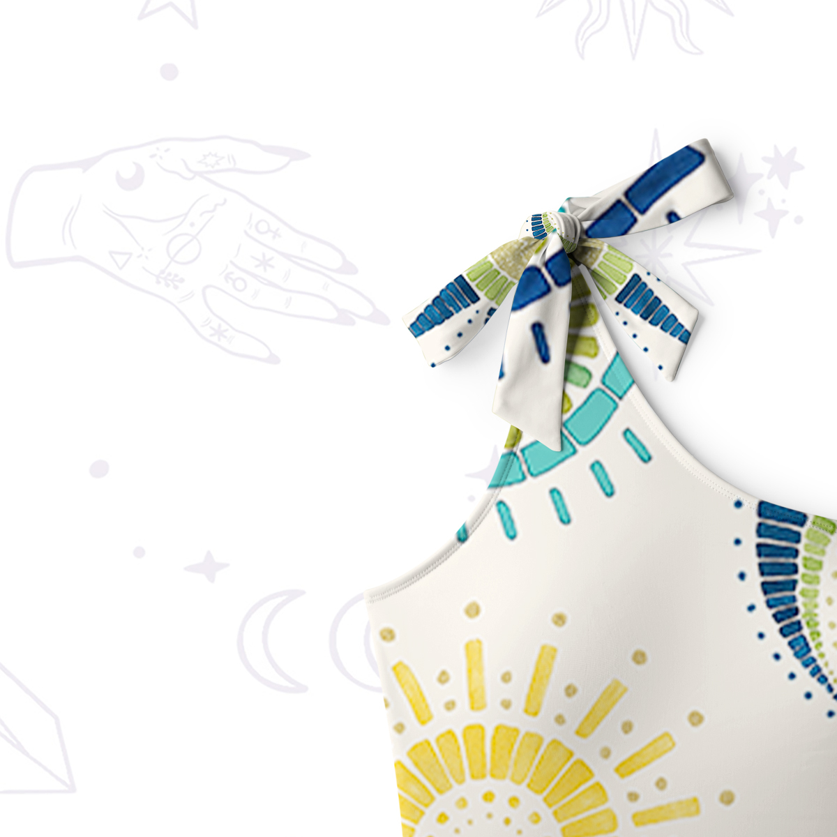 Purplehecate Sun Eye One-Shoulder One-Piece Swimsuit