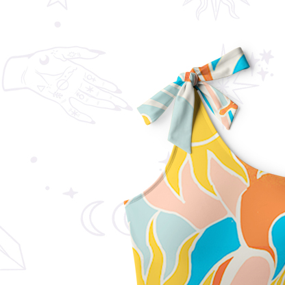 Purplehecate Summer Sanctuary One-Shoulder One-Piece Swimsuit