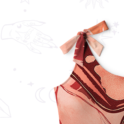 Purplehecate Metamorphosis Spell One-Shoulder One-Piece Swimsuit