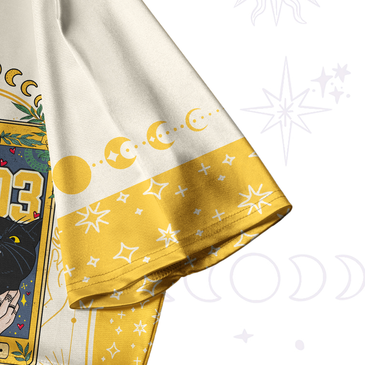 Purplehecate The Lovers Cat Tarot Crop Jersey Top