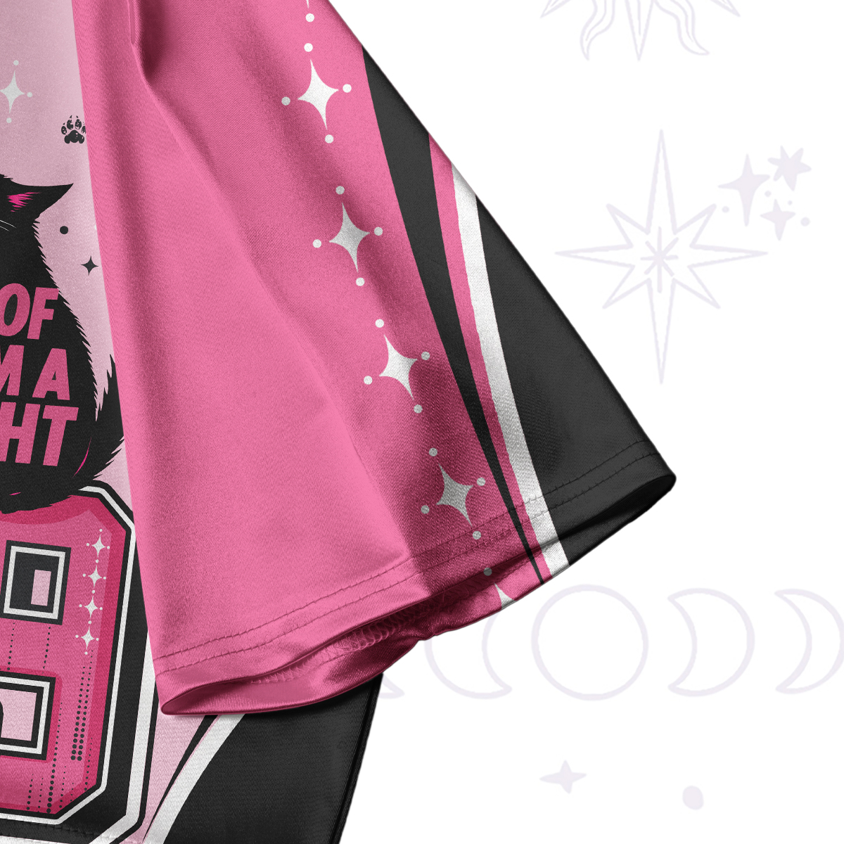 Purplehecate First Of All I'm A Delight Cat Crop Jersey Top