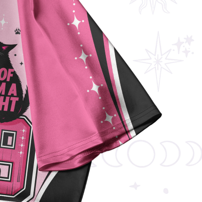 Purplehecate First Of All I'm A Delight Cat Crop Jersey Top