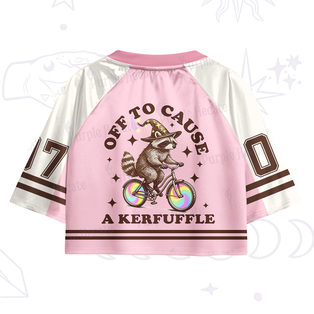 Purplehecate Off To Cause A Kerfuffle Crop Jersey Top