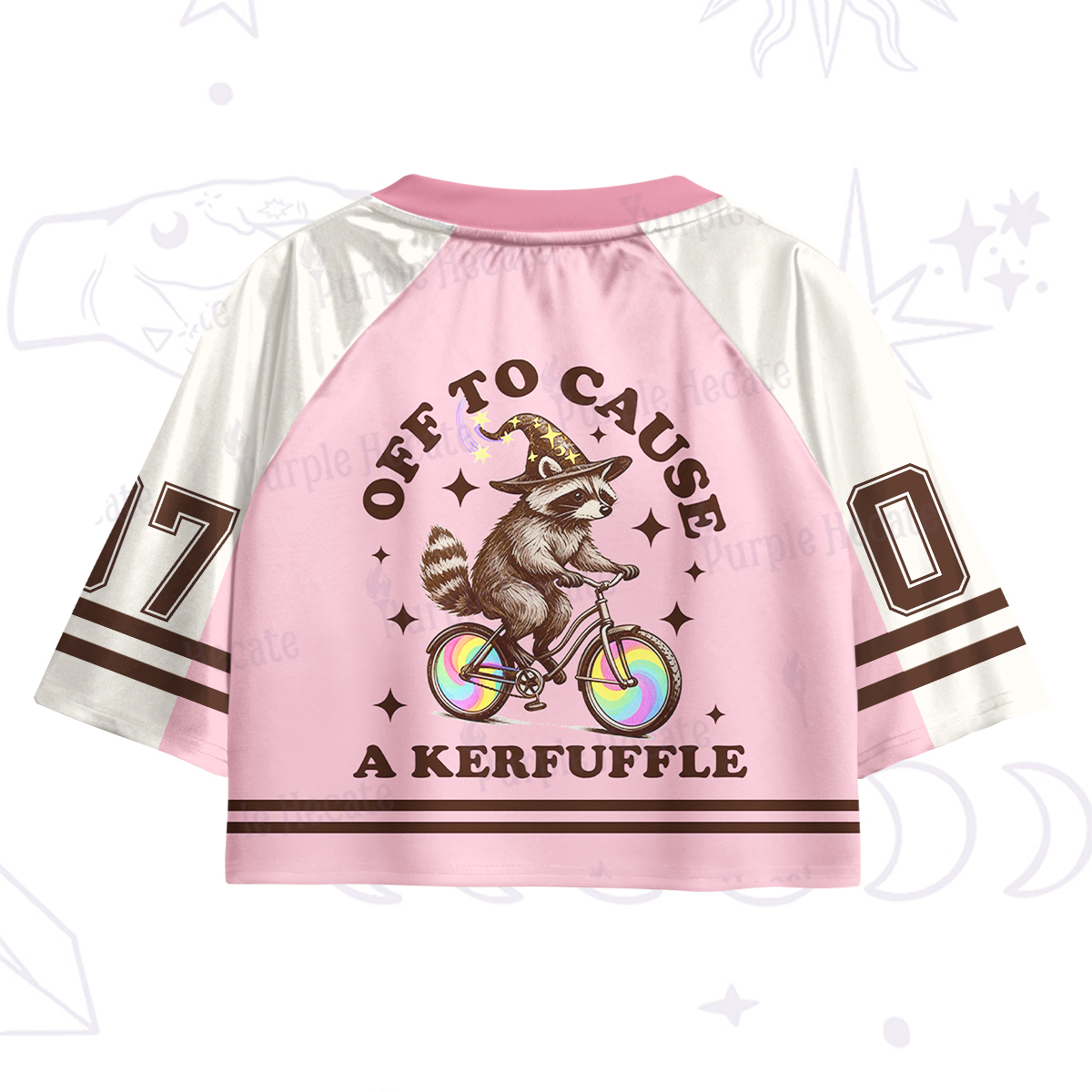 Purplehecate Off To Cause A Kerfuffle Crop Jersey Top