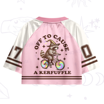 Purplehecate Off To Cause A Kerfuffle Crop Jersey Top