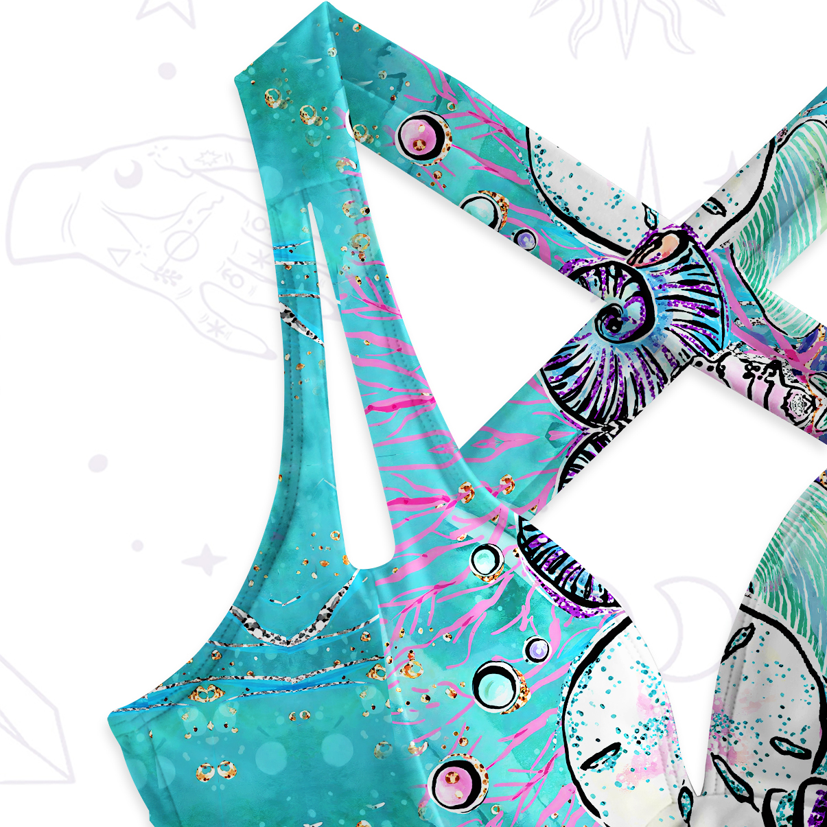 Purplehecate Ocean Spiral Dream One-Piece Swimsuit