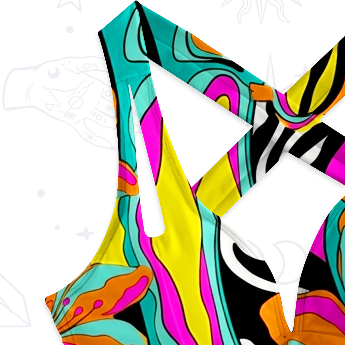 Purplehecate Psychedelic Wild Panther One-Piece Swimsuit