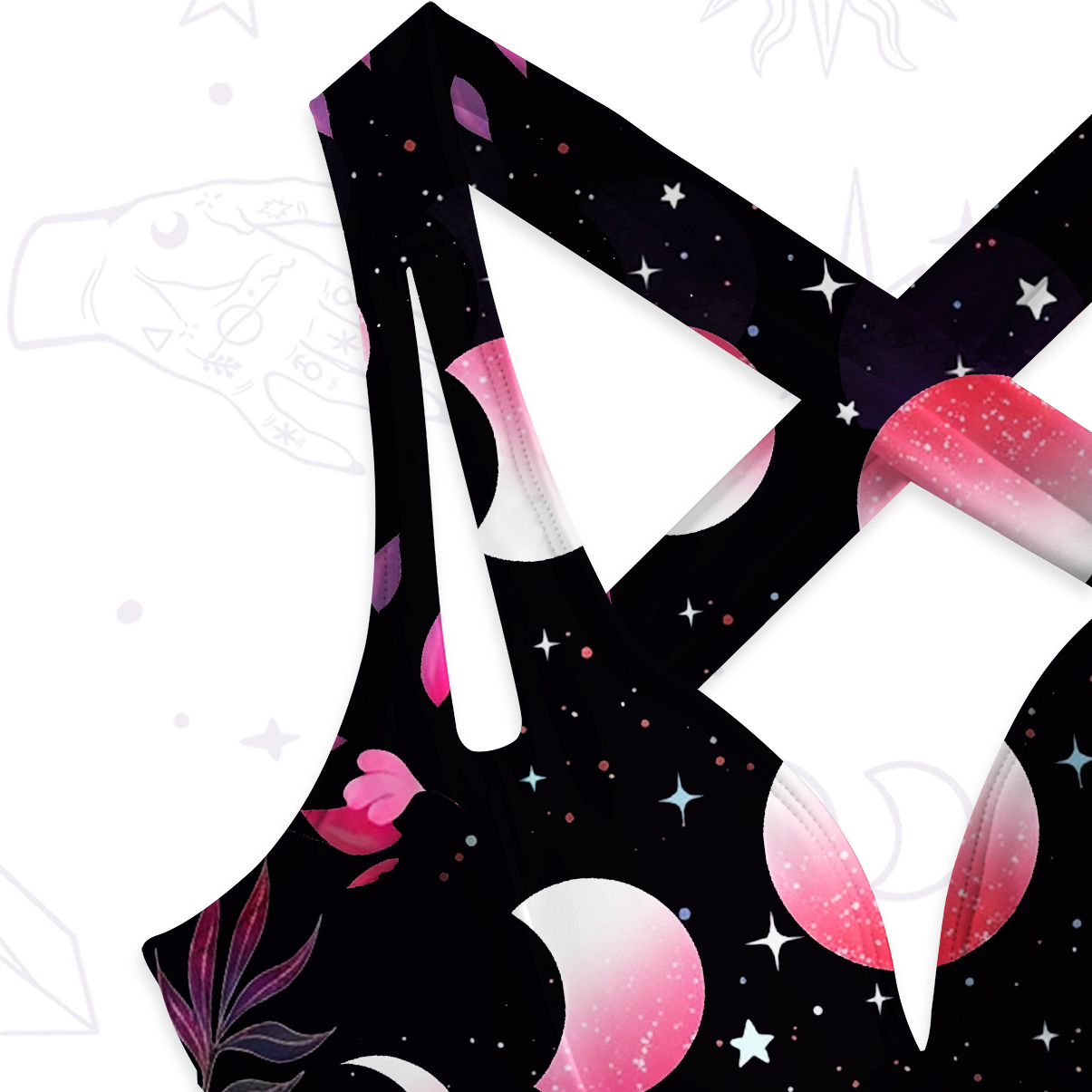 Purplehecate Cosmic Moon Ritual One-Piece Swimsuit