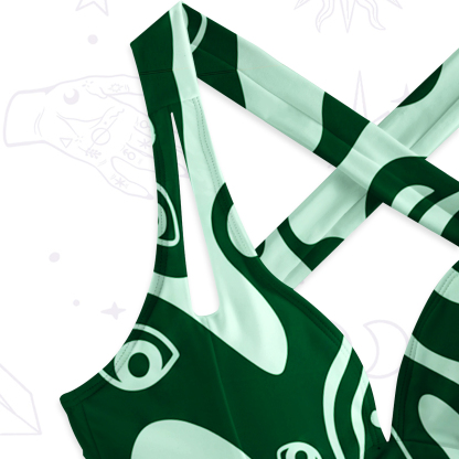 Purplehecate Psychedelic Eye Wave One-Piece Swimsuit