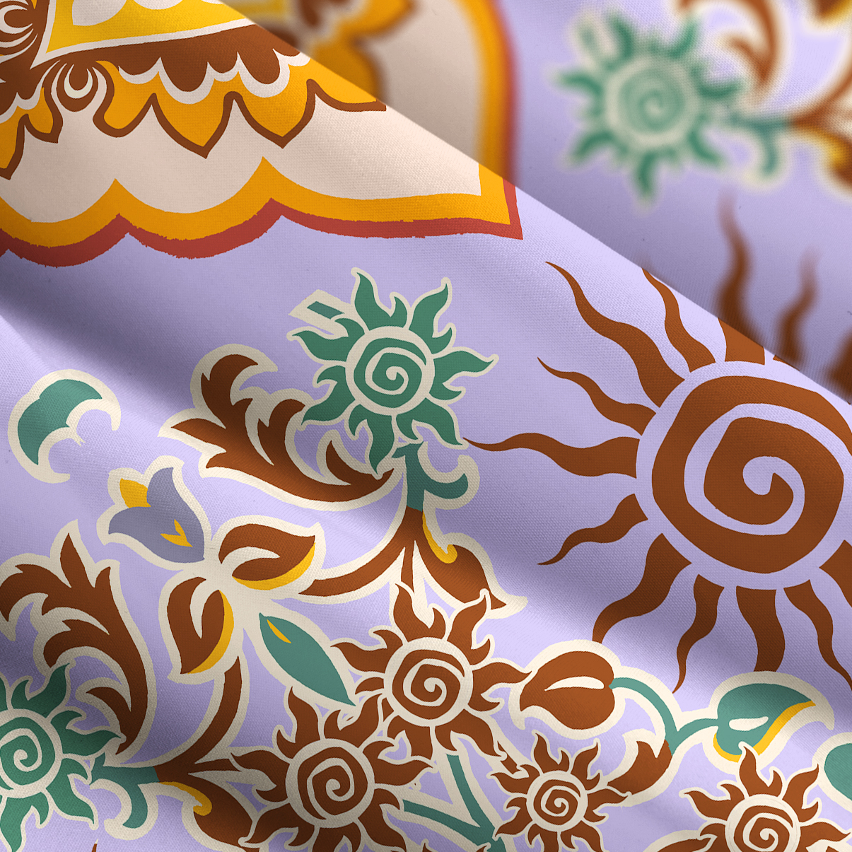 Purplehecate Solar Whispers Witch Wide Straps Maxi Dress