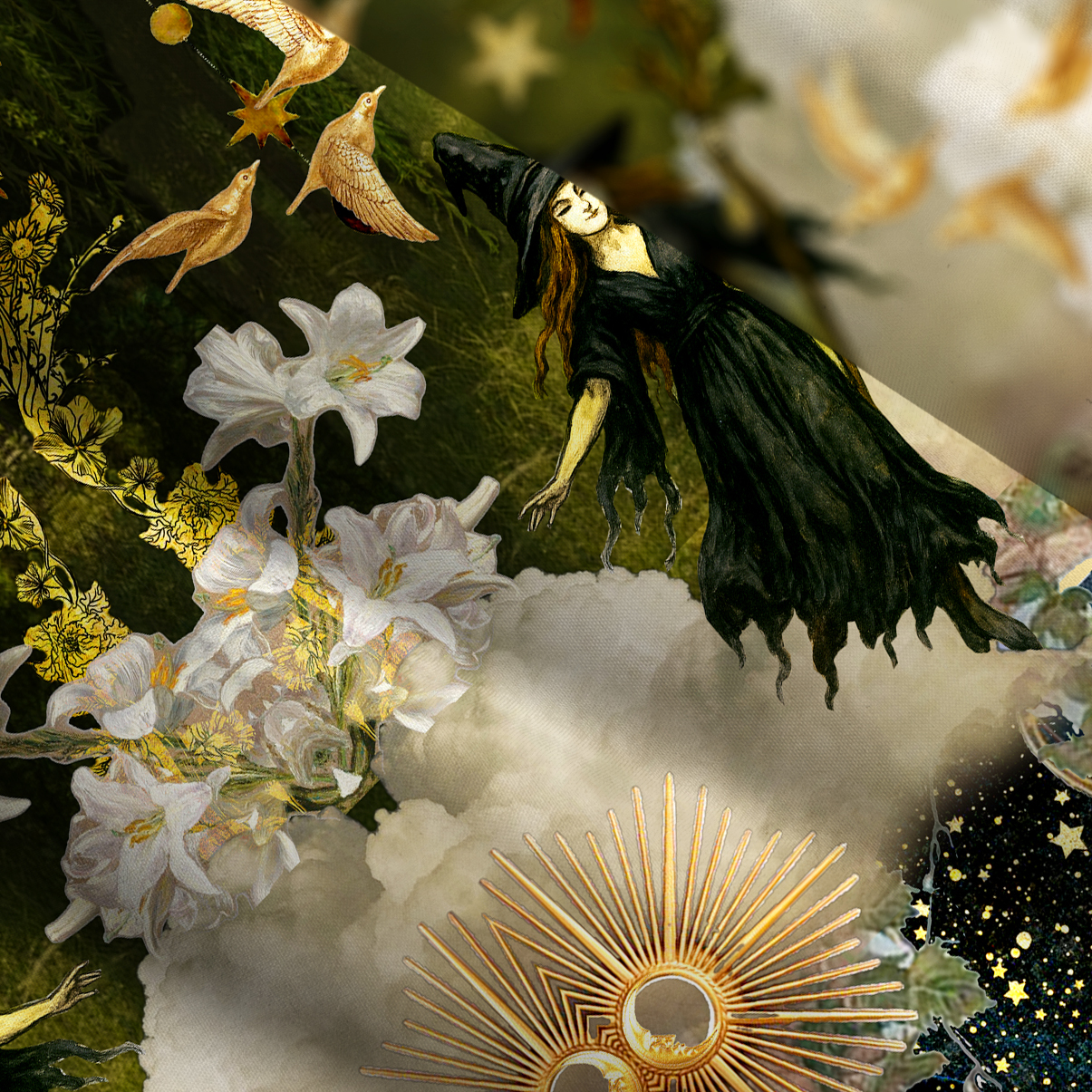 Purplehecate Garden of the Celestial Witch Wide Straps Maxi Dress