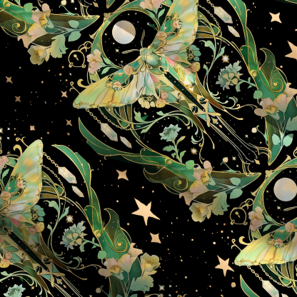 Purplehecate Moon Moth Rave Wide Straps Maxi Dress