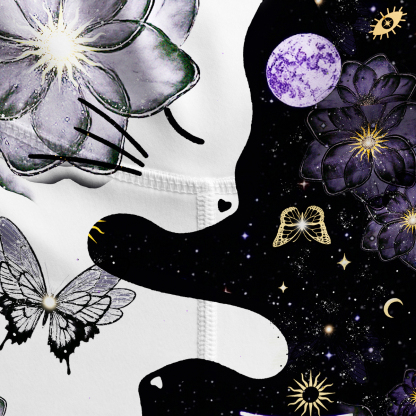 Purplehecate Starlit Cats & Butterflies Yoga Pants