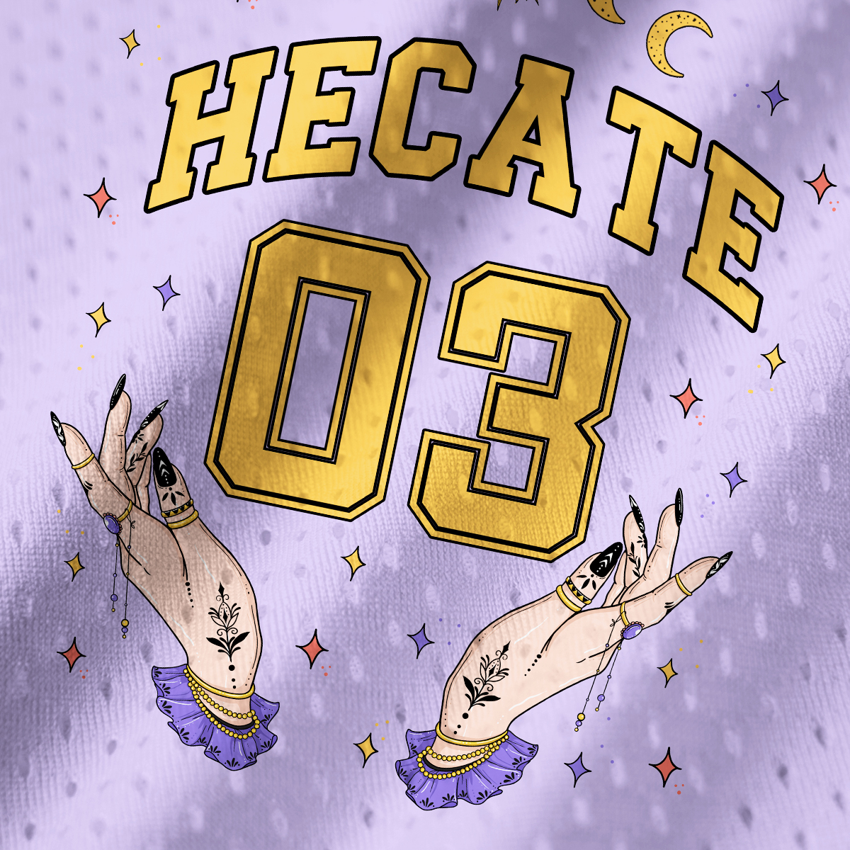 Purplehecate Hecate Moonlight Sorcery Mesh Jersey Tank Top