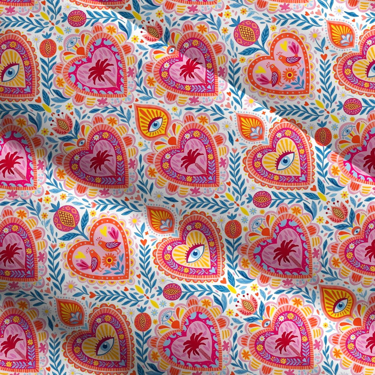 Purplehecate Flaming Hearts Wide Straps Maxi Dress