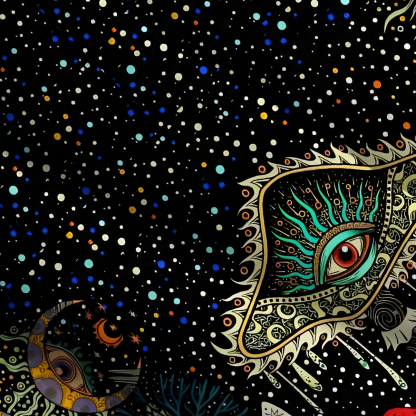 Purplehecate The Eyes of Nature Wide Straps Maxi Dress