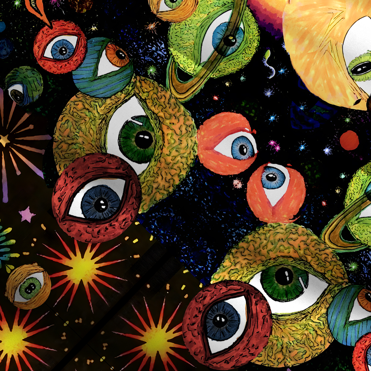 Purplehecate Inner Vision Wide Straps Maxi Dress