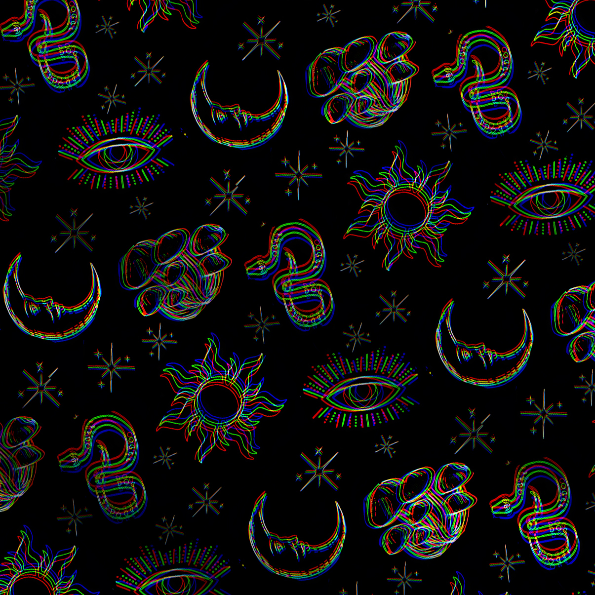 Purplehecate Eye of the Serpent Stars Wide Straps Maxi Dress