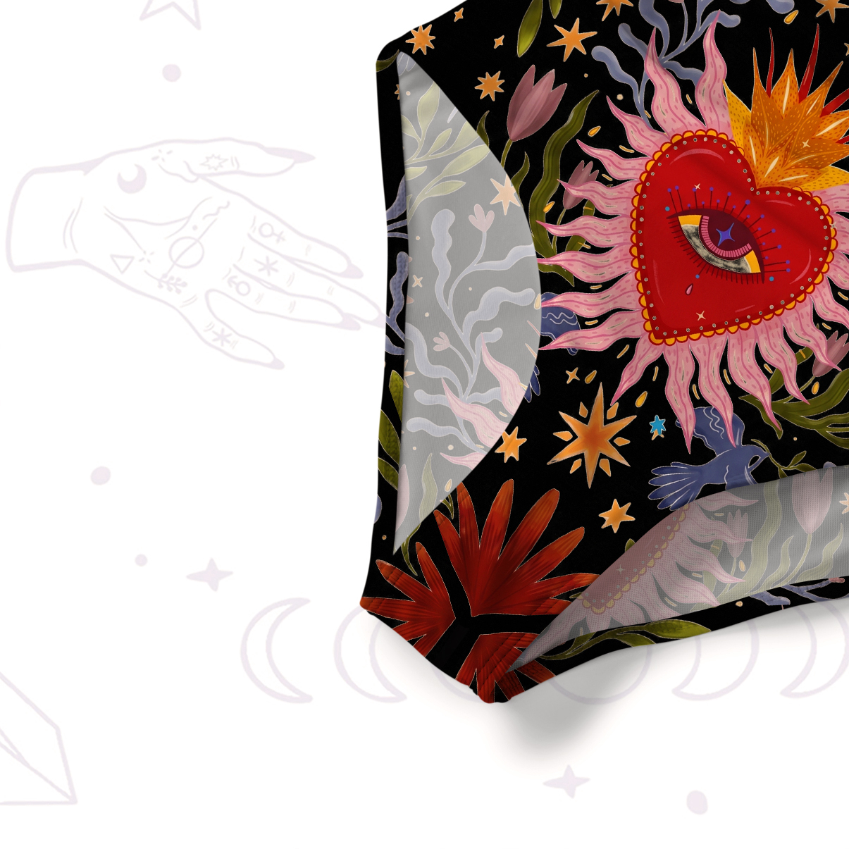 Purplehecate Sacred Flame Heart Slim-Strap Swimsuit